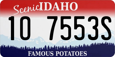 ID license plate 1O7553S