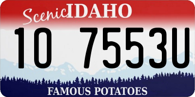 ID license plate 1O7553U