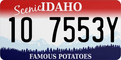 ID license plate 1O7553Y