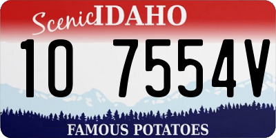 ID license plate 1O7554V