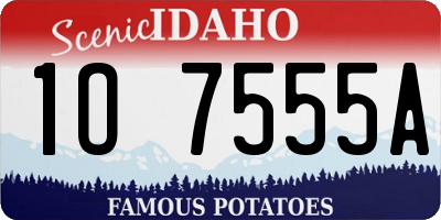 ID license plate 1O7555A