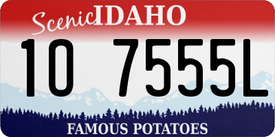 ID license plate 1O7555L