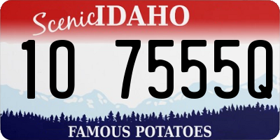ID license plate 1O7555Q