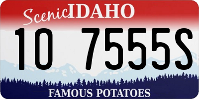 ID license plate 1O7555S