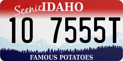 ID license plate 1O7555T