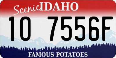 ID license plate 1O7556F