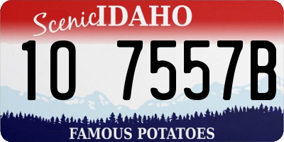 ID license plate 1O7557B