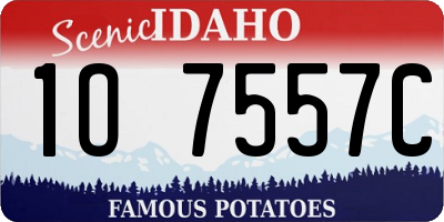 ID license plate 1O7557C