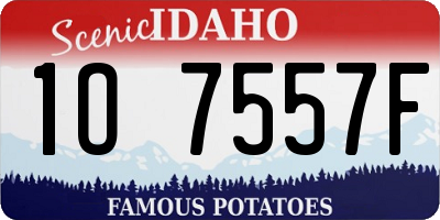 ID license plate 1O7557F
