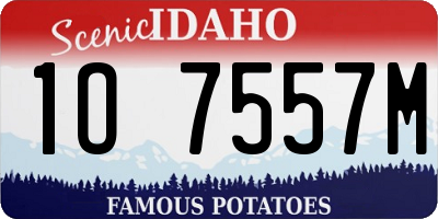ID license plate 1O7557M