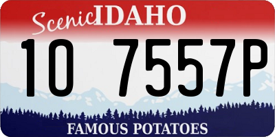 ID license plate 1O7557P