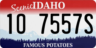 ID license plate 1O7557S