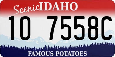 ID license plate 1O7558C