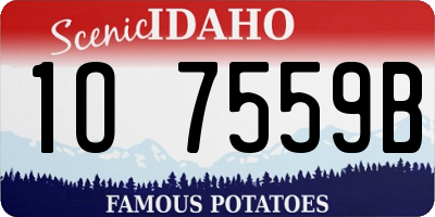 ID license plate 1O7559B