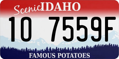 ID license plate 1O7559F