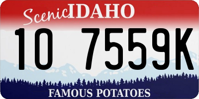 ID license plate 1O7559K