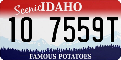 ID license plate 1O7559T