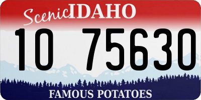 ID license plate 1O7563O