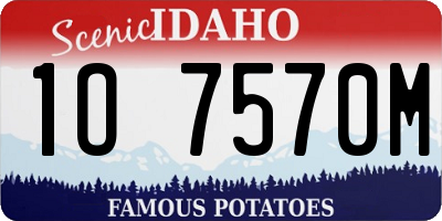 ID license plate 1O7570M