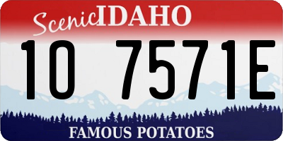 ID license plate 1O7571E