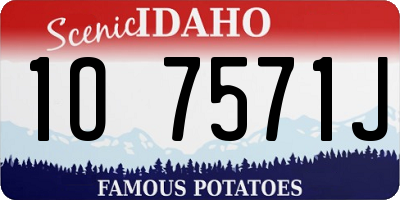 ID license plate 1O7571J