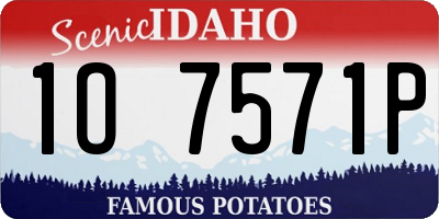 ID license plate 1O7571P
