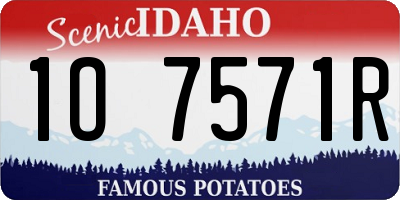 ID license plate 1O7571R
