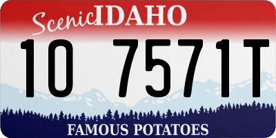 ID license plate 1O7571T