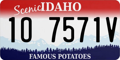 ID license plate 1O7571V