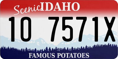 ID license plate 1O7571X