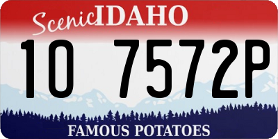 ID license plate 1O7572P