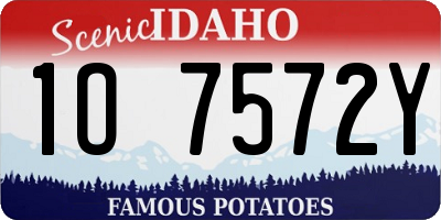 ID license plate 1O7572Y