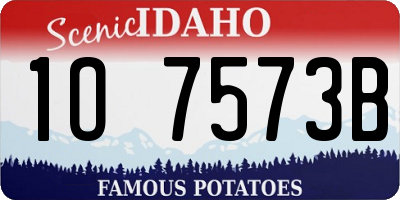 ID license plate 1O7573B