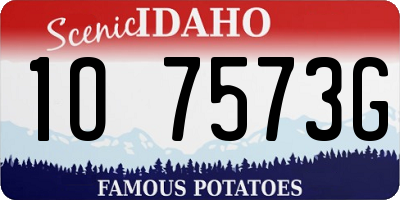 ID license plate 1O7573G