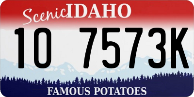 ID license plate 1O7573K