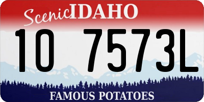 ID license plate 1O7573L