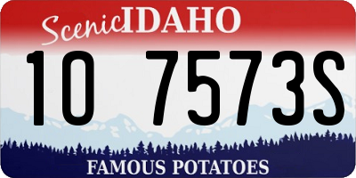 ID license plate 1O7573S