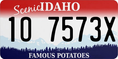 ID license plate 1O7573X
