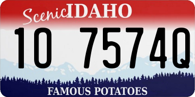 ID license plate 1O7574Q