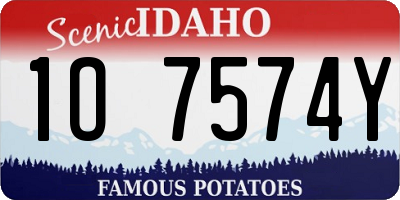 ID license plate 1O7574Y