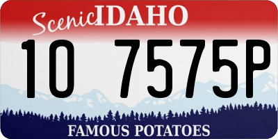 ID license plate 1O7575P