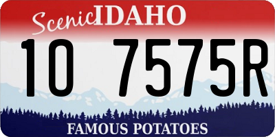 ID license plate 1O7575R