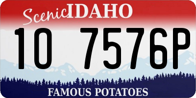 ID license plate 1O7576P