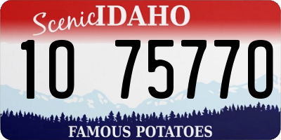 ID license plate 1O7577O