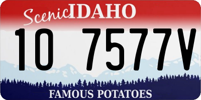 ID license plate 1O7577V