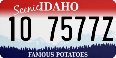 ID license plate 1O7577Z