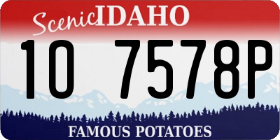 ID license plate 1O7578P