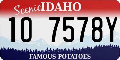 ID license plate 1O7578Y