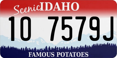 ID license plate 1O7579J