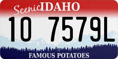 ID license plate 1O7579L
